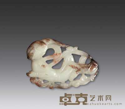 辽代 白玉飞天 长5cm
